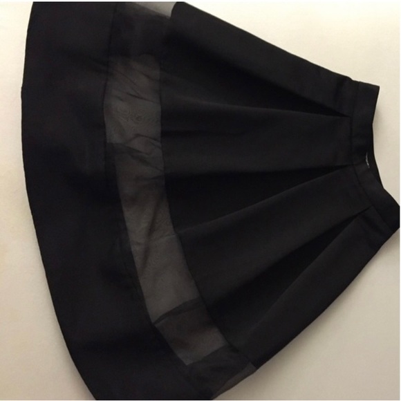 Express Mesh Circle Skirt Black size 10 - Picture 2 of 9